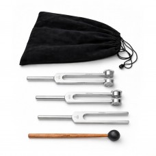 Tuning Fork Set (128Hz, 256Hz, 512Hz) | Weighted & Unweighted Sound Healing Tuning Forks with Mallet | Meditation, Yoga & Relaxation Tools Tuning Fork Set (128Hz, 256Hz, 512Hz) | Weighted & Unweighted Sound Healing Tuning Forks with Mallet | Meditation, Yoga & Relaxation Tools