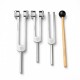 Tuning Fork Set (128Hz, 256Hz, 512Hz) | Weighted & Unweighted Sound Healing Tuning Forks with Mallet | Meditation, Yoga & Relaxation Tools