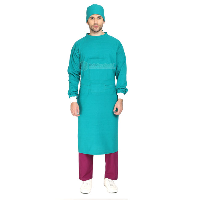 Surgical Gown: 45 to 90 GSM Laminated PP Non Woven Fabric with PE Coating
