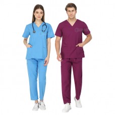 Premium Scrub Suit for Doctors Unisex (V-Neck)