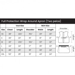 NoPb® Lead Free Full Protection (Partial Over Lap) Wrap Around Vest & Skirt