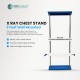 Chest Stand for X-Ray, Medical Imaging Equipment, Adjustable Height with Blue Accents - Wall Mounted Chest Stand (3 FEET) Chest Stand for X-Ray, Medical Imaging Equipment, Adjustable Height with Blue Accents - Wall Mounted Chest Stand (3 FEET)