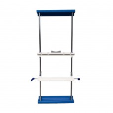 Chest Stand for X-Ray, Medical Imaging Equipment, Adjustable Height with Blue Accents - Wall Mounted Chest Stand (3 FEET)