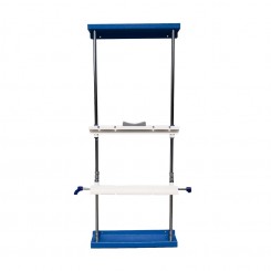 Chest Stand for X-Ray, Medical Imaging Equipment, Adjustable Height with Blue Accents - Wall Mounted Chest Stand (3 FEET)