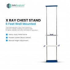 Chest Stand for X-Ray, Medical Imaging Equipment, Adjustable Height with Blue Accents - Wall Mounted Chest Stand (6 FEET) Chest Stand for X-Ray, Medical Imaging Equipment, Adjustable Height with Blue Accents - Wall Mounted Chest Stand (6 FEET)